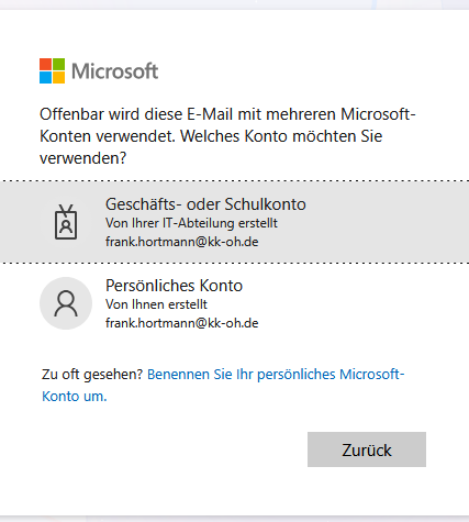 Office Online Login-Seite